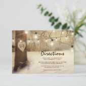 Rustikale Winter-Weihnachten Bäume Lichter Hochzei Begleitkarte (Stehend Vorderseite)