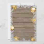 Rustikale Winter Weihnachts-Brautdusche Einladung (Rückseite)