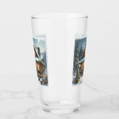 Rustikale Winter-/Weihnachtsschneekabine Glas (Links)