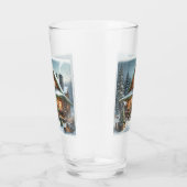 Rustikale Winter-/Weihnachtsschneekabine Glas (Rechts)