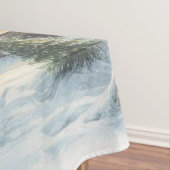 Rustikale Winter-/Weihnachtsschneekabine Tischdecke (Beispiel)