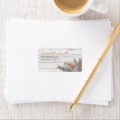 Rustikale Winter-Whitewusch-Hochzeit Adressaufkleber (Insitu)