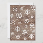 Rustikale Winter Woodland Animals Kinderdusche Einladung (Rückseite)