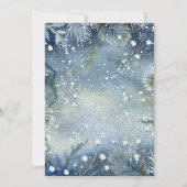 Rustikale Winter Woodland Weihnachtsfeier Einladung (Rückseite)