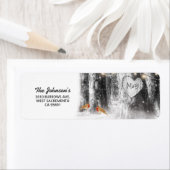 Rustikale Winterbaum-Rücksendeadresse (Insitu)