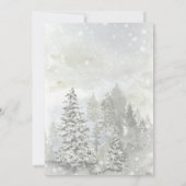 Rustikale Winterbäume - Einladung zur Hochzeit (Rückseite)