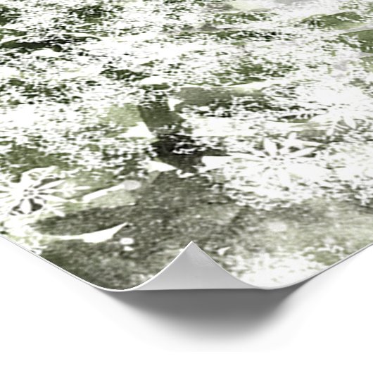 rustikale Winterbäume Schneedecke Poster (Ecke)