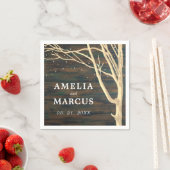 Rustikale Winterbaumhochzeit Serviette (Beispiel)