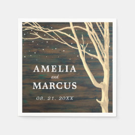 Rustikale Winterbaumhochzeit Serviette