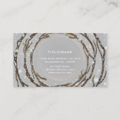 Rustikale Winterbaumzweige Elegante Visitenkarte (Rückseite)