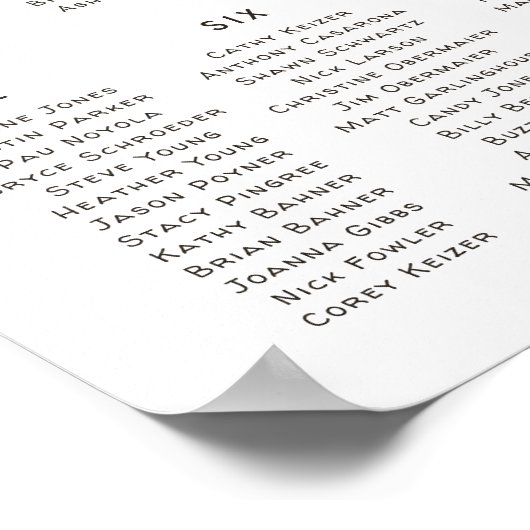 Rustikale Winterbergtische Hochzeitssitze Poster (Ecke)