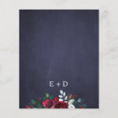 Rustikale Winterblütenwohnung Einladung (Rückseite)