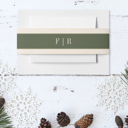 Rustikale Winterbrände und Pinienbrasse Einladungsbanderole