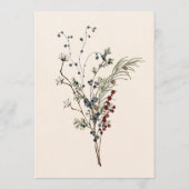 Rustikale Winterbrände und Pinienbrasse Menükarte (Rückseite)