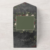 Rustikale Winterfrüchte & Pine Black Kein Abendess All In One Einladung (Außenbereich)