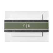 Rustikale Winterfrüchte & Pine Black Wedding Einladungsbanderole (Vorderseite Beispiel)