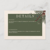 Rustikale Winterfrüchte & Pine Creme Details Begleitkarte (Vorderseite)