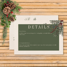 Rustikale Winterfrüchte & Pine Creme Details Begleitkarte