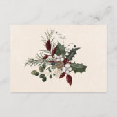 Rustikale Winterfrüchte & Pine Creme Empfang Begleitkarte (Rückseite)