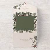 Rustikale Winterfrüchte & Pine Creme Kein Abendess All In One Einladung (Außenbereich)