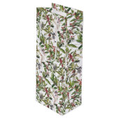 Rustikale Winterfrüchte Weihnachtswein Geschenktüte Für Weinflaschen (Vorderseite Schrägansicht)