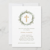 Rustikale Wintergärtnerei Erster Heiliger Kommunio Einladung (Vorderseite)