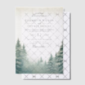 Rustikale Wintergebirge Hochzeiten Pergament Einladungen (Versetzt (Einladung))