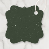 Rustikale Wintergrün Rote Weihnachtsberries Geschenkanhänger (Rückseite)