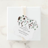 Rustikale Wintergrün Rote Weihnachtsberries Geschenkanhänger (Beispiel)