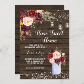 rustikale Winterhäuserwärmung Party Einladung (Vorne/Hinten)