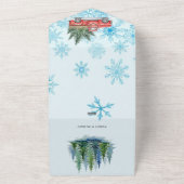 Rustikale Winterhochzeit All In One Einladung (Außenbereich)