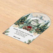 Rustikale Winterhochzeit Einladung (Ablage )