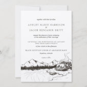 Rustikale Winterhochzeit Einladung (Vorderseite)