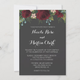 Rustikale Winterhochzeit Einladung