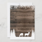 Rustikale Winterhochzeit - Hirsch Einladung (Rückseite)