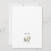 Rustikale Winterhochzeit Save the Date Einladung (Rückseite)