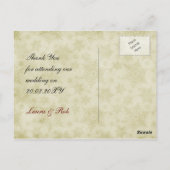 rustikale Winterhochzeit Vielen Dank Postkarte (Rückseite)