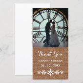 Rustikale Winterhochzeiten - Schneeflocken Danke (Vorne/Hinten)