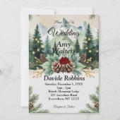 Rustikale Winterhochzeitseinladung Einladung (Vorderseite)