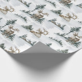 Rustikale Winterhütte Weihnachten Geschenkpapier (Ecke)