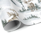 Rustikale Winterhütte Weihnachten Geschenkpapier (Rolleneckpunkt)