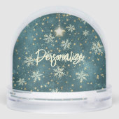 Rustikale Winterhüttensterne, Schneeflocken Schneekugeln (Rückseite)