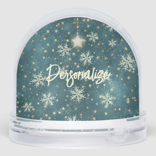 Rustikale Winterhüttensterne, Schneeflocken Schneekugeln (Rückseite)