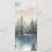 rustikale Winterkarten für Hochzeiten Menükarte (Rückseite)