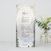 rustikale Winterkarten für Hochzeiten Menükarte (Stehend Vorderseite)