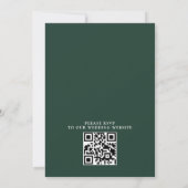 Rustikale Winterkiefern Budget QR-Code Hochzeit Einladung (Rückseite)