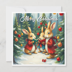 Rustikale Winterkiefernwälder Wandern Feiertagskarte