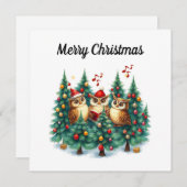 Rustikale Winterkiefernwälder Wandern Feiertagskarte (Vorne/Hinten)