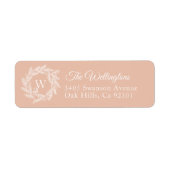 Rustikale Winterkleider-Monogram-Blush-Adresse (Vorne)