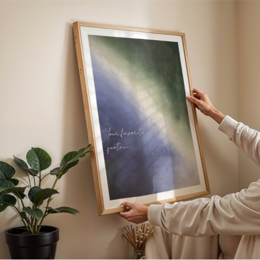 Rustikale Winterkunst abstraktes Gemälde mit klöst Poster